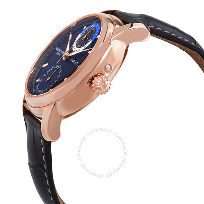 ساعة فريدريك كونستانت الكلاسيكية الهجينة الأوتوماتيكية للرجال بمينا أزرق