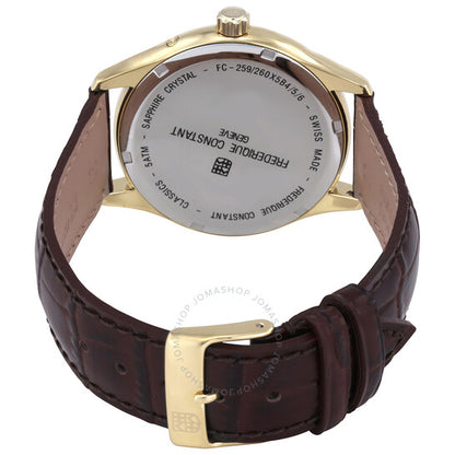 ساعة فريدريك كونستانت الكلاسيكية للرجال بمينا فضي