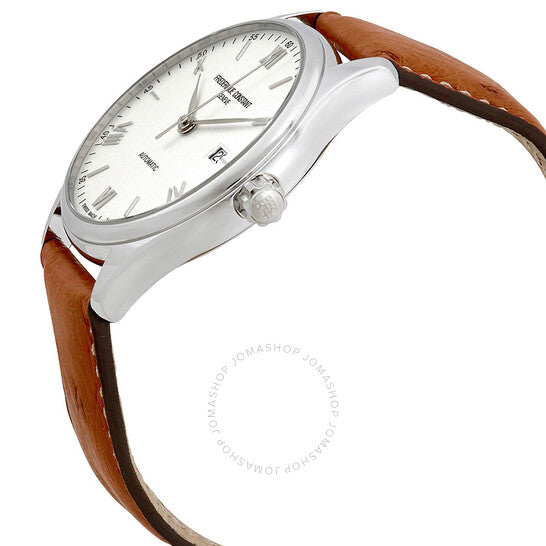 Frederique Constant, Classic Silver Dial Tan Leather Men's Watch