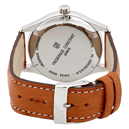Frederique Constant, Classic Silver Dial Tan Leather Men's Watch