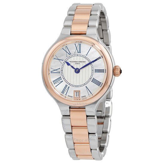 Frederique Constant, Classic Silver Dial Two-toned Ladies Watch