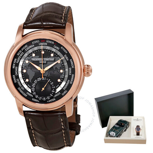 Frederique Constant, Classic Wolrdtimer Automatic Dark Grey Dial Men's Watch