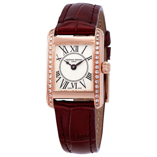 Frederique Constant, Classics Carree Silver Dial Ladies Diamond Watch