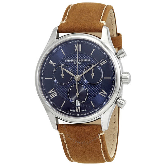 Frederique Constant, Classics Chronograph Quartz Blue Dial Men's Watch