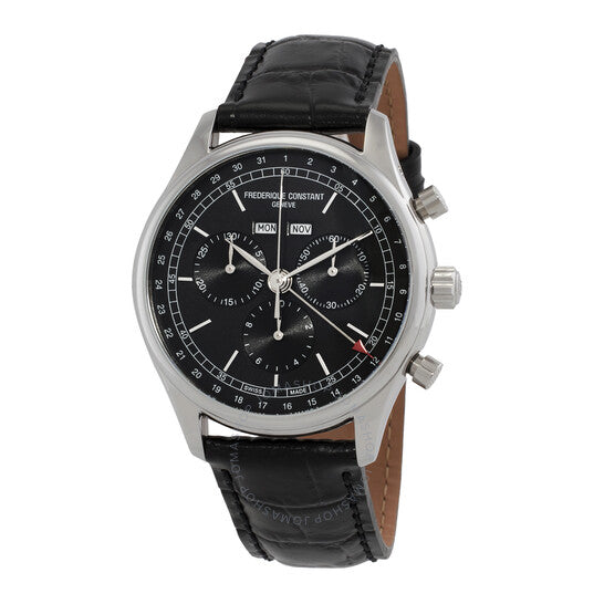 ساعة فريدريك كونستانت الكلاسيكية كرونوغراف كوارتز بمينا رمادي للرجال