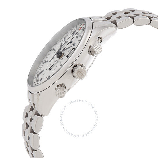 ساعة فريدريك كونستانت الكلاسيكية كرونوغراف كوارتز بمينا فضي للرجال