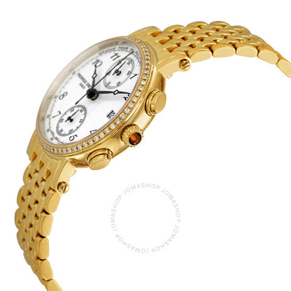 Frederique Constant, Classics Chronograph White Dial Diamond Ladies Watch