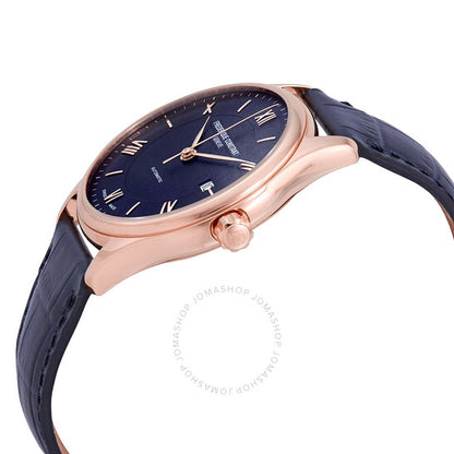 ساعة فريدريك كونستانت كلاسيكس إندكس أوتوماتيكية للرجال بمينا أزرق