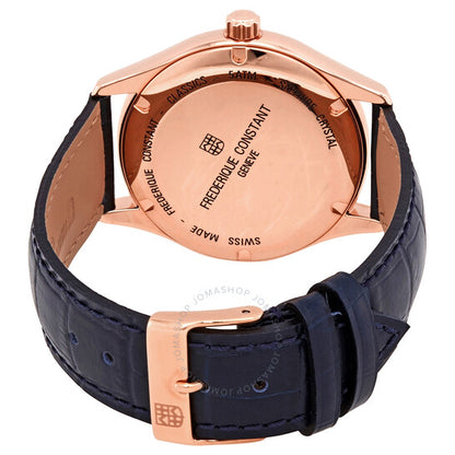 ساعة فريدريك كونستانت كلاسيكس إندكس أوتوماتيكية للرجال بمينا أزرق