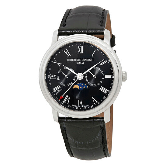 Frederique Constant, Classics Moonphase Black Dial Men's Watch