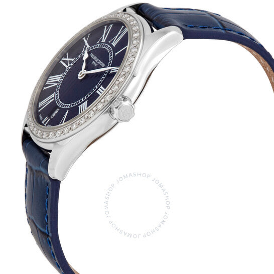 Frederique Constant, Classics Quartz Diamond Blue Dial Watch