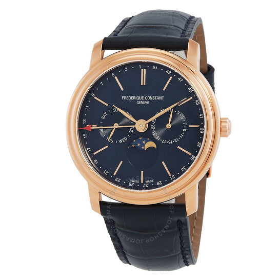 Frederique Constant, Classics Quartz Moon Phase Blue Dial Men's Watch