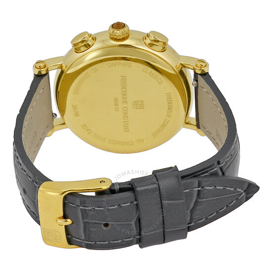 Frederique Constant, Classics Silver Dial Chronograph Leather Ladies Watch
