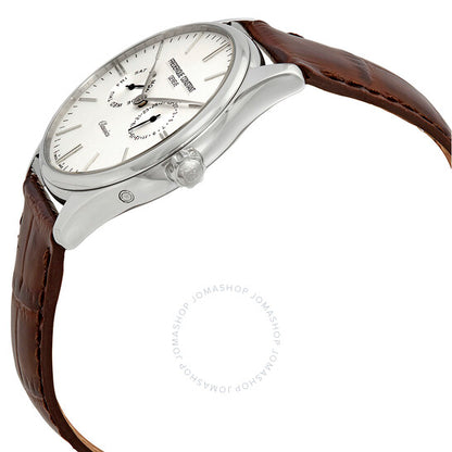 ساعة فريدريك كونستانت الكلاسيكية للرجال بمينا فضي