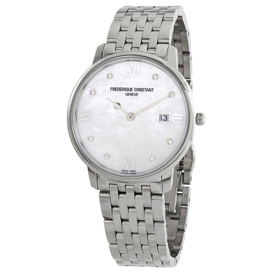 Frederique Constant, Classics Slimline Quartz Diamond Ladies Watch