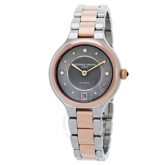 Frederique Constant, Delight Automatic Diamond Grey Dial Ladies Watch