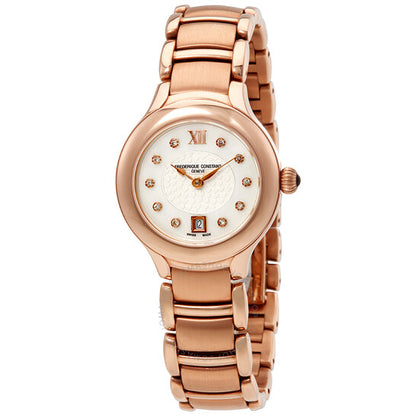 Frederique Constant, Delight White Dial Rose Gold-plated Ladies Watch