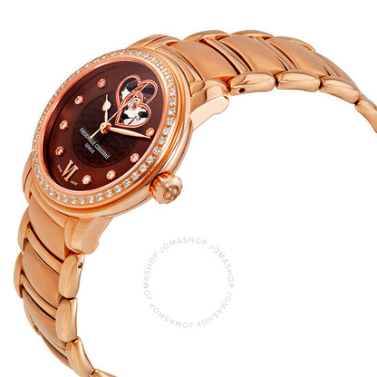 Frederique Constant, Double Heart Beat Brown Dial Automatic Ladies