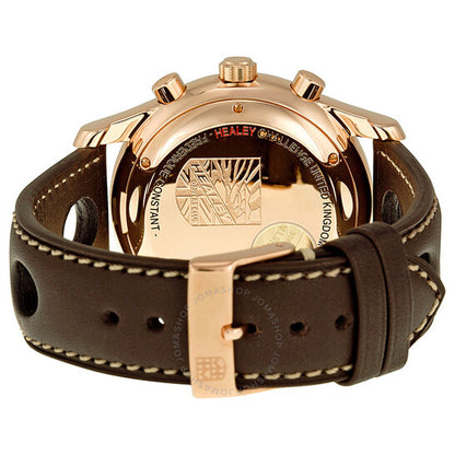 ساعة فريدريك كونستانت هيلي كرونوغراف أوتوماتيكية للرجال بمينا بني