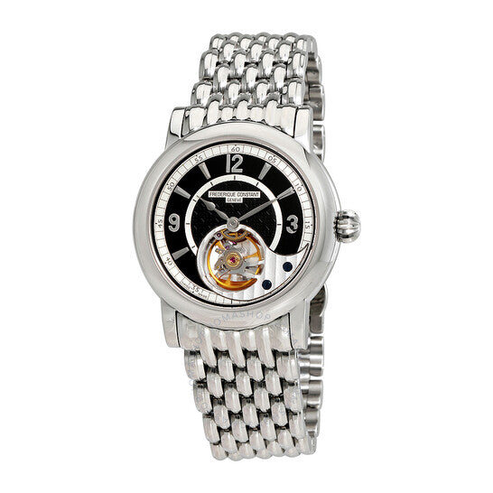 Frederique Constant, Heart Beat Black and Silver Dial Men's Watch