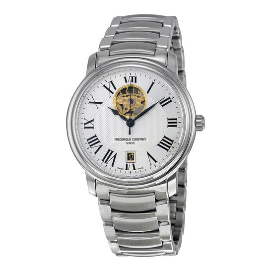 Frederique Constant, Heart Beat Silver Guilloche Stainless Steel Men's Watch