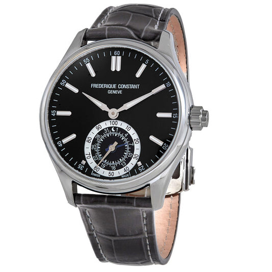 Frederique Constant, Horological Quartz Black Dial Men's Smart Watch
