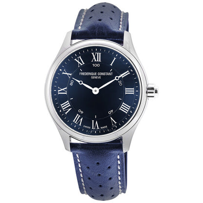 Frederique Constant, Horological Quartz Blue Dial Men's Smart Watch
