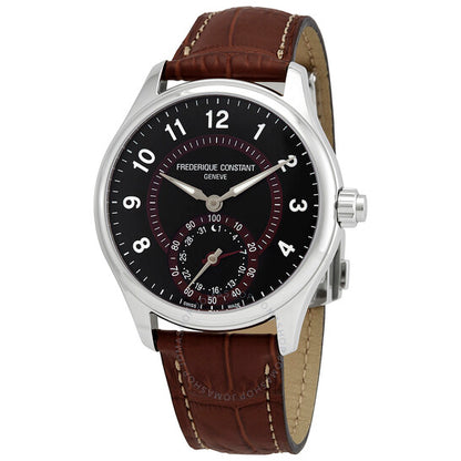 Frederique Constant, Horological Quartz Brown Leather Men's Smart Watch