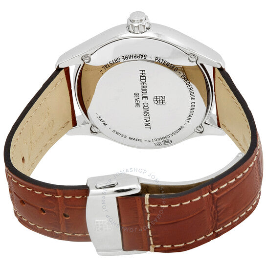 Frederique Constant, Horological Quartz Brown Leather Men's Smart Watch