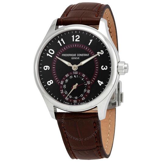 Frederique Constant, Horological Quartz Dark Brown Leather Men's Smart Watch FC-285BBR5B6BR