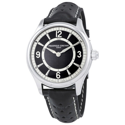 Frederique Constant, Horological Smartwatch Black Leather Smart Watch