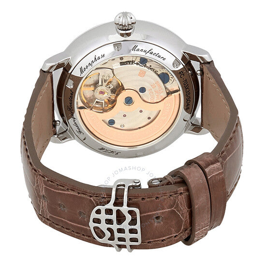 Frederique Constant, Slimline Moonphase Automatic Diamond Silver Dial Men's Watch