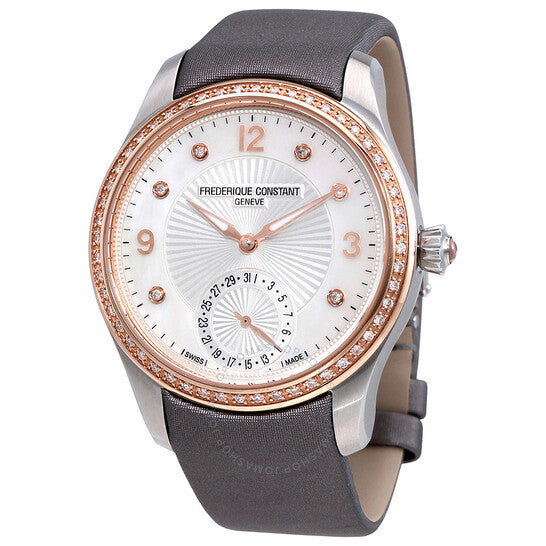 ساعة نسائية من Frederique Constant، Maxime White Porta White Textile