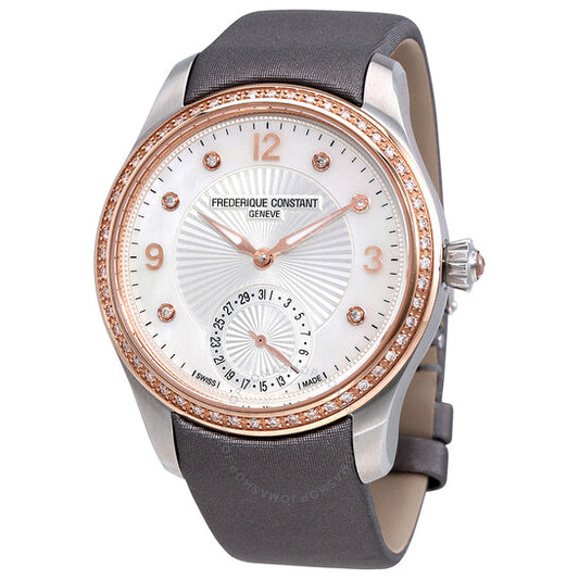 ساعة نسائية من Frederique Constant، Maxime White Porta White Textile