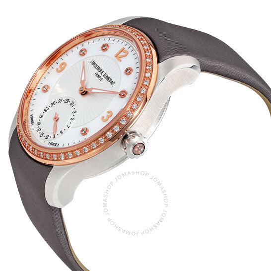 ساعة نسائية من Frederique Constant، Maxime White Porta White Textile
