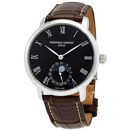 Frederique Constant, Moonphase Automatic Black Dial Watch