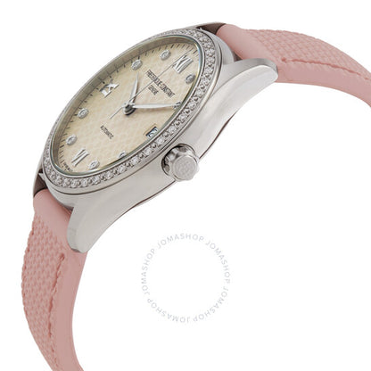 Frederique Constant, Pink Ribbon Automatic Diamond Silver Dial Ladies Watch