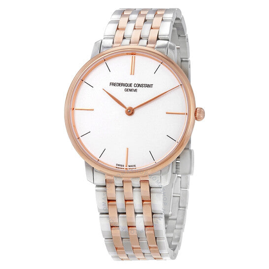 Frederique Constant, White Dial Two-tone Men's Watch