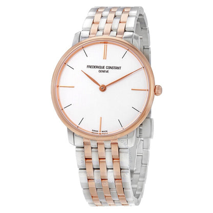 Frederique Constant, White Dial Two-tone Men's Watch