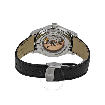 Frederique Constant, Runabout Moonphase White Dial Black Leather Men's Watch