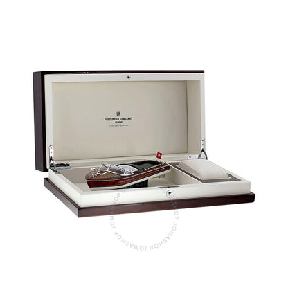 Frederique Constant, Runabout Moonphase White Dial Black Leather Men's Watch