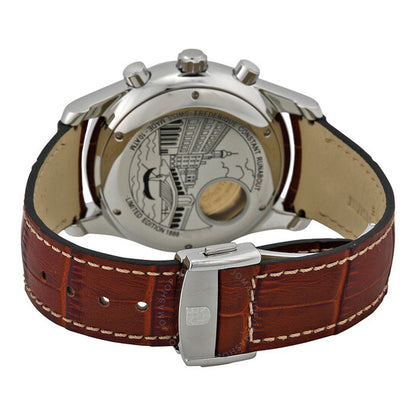 Frederique Constant, Runabout Chronograph Automatic Silver Guilloche Leather Men's Watch