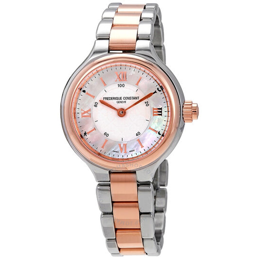 Frederique Constant, Silver Dial Ladies Two-tone Horological Smartwatch