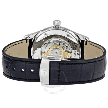 ساعة فريدريك كونستانت للرجال، مصنوعة من الجلد، بمينا فضي