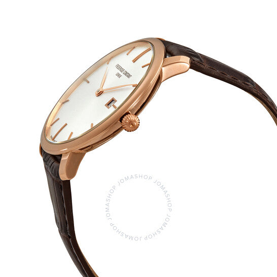 ساعة فريدريك كونستانت، أوتوماتيكية رفيعة للرجال بمينا فضي