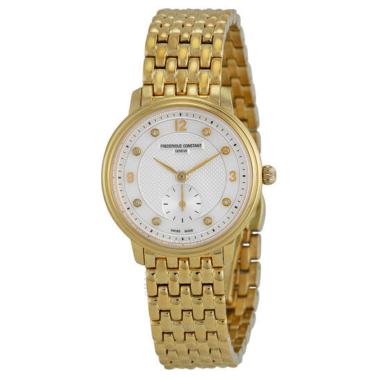 Frederique Constant, Slim Line Diamond Gold-plated Ladies Watch 235MPWD1S5B