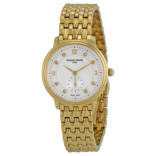 Frederique Constant, Slim Line Diamond Gold-plated Ladies Watch 235MPWD1S5B