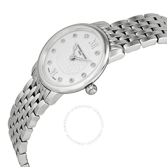 Frederique Constant, Slim Line Mini Silver Dial Stainless Steel Watch