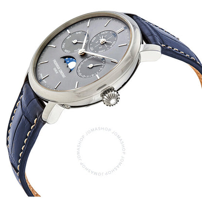 Frederique Constant, Slim Line Perpetual Automatic Grey Dial Men's Watch