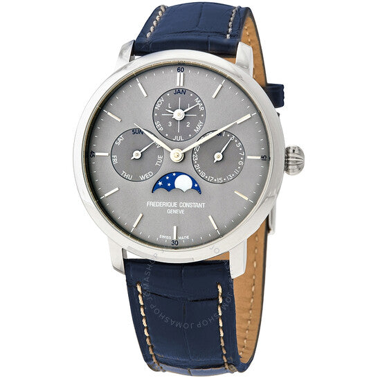 Frederique Constant, Slim Line Perpetual Automatic Grey Dial Men's Watch